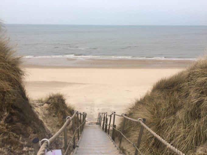 Path through dunes to the beach